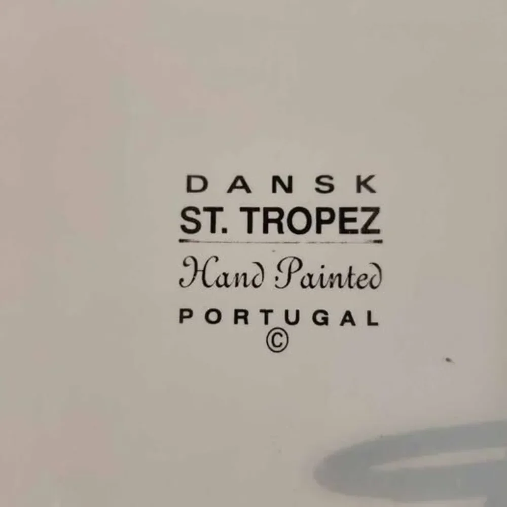 Dansk St. Tropez Platter and Deruta Rooster Dish